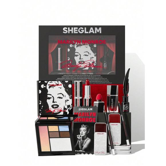Marilyn Monroe X Sheglam Full Makeup Collection Set 10 Pieces NEW - Picture 1 of 13